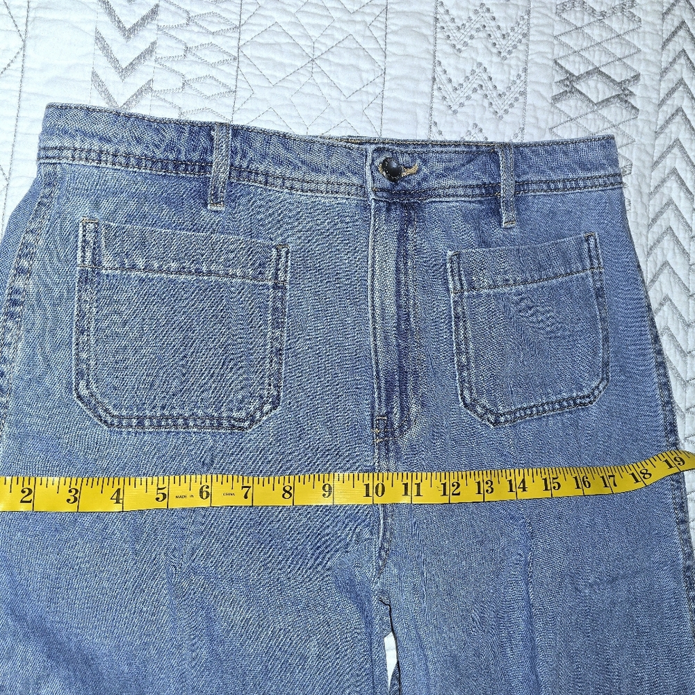 Mango Pockets Classic Blue Wide-Leg Women Jeans Sz 8 - Picture 4 of 8